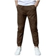 thumbnail image 1 of SJLDQY Boys Joggers Summer Lightweight Sweatpants for Boys Solid Color Loose Athletic Trousers with Pockets, 1 of 8