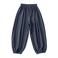 thumbnail image 1 of SJLDQY Boys Linen Pants Lightweight Summer Pants Relaxed Fit Elastic Waist Trousers, 1 of 7