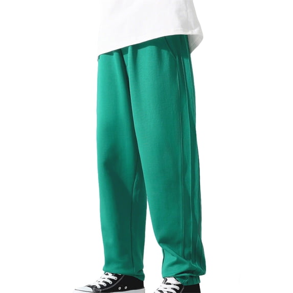 SJLDQY Boys Sweatpants Casual Straight leg Baggy Pants Loose Athletic Pants Solid Color Comfy Trousers