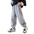 thumbnail image 1 of SJLDQY Boys Sweatpants Wide Leg Striped Track Joggers High Elastic Drawstring Waist Sweat pants with Pockets, 1 of 9