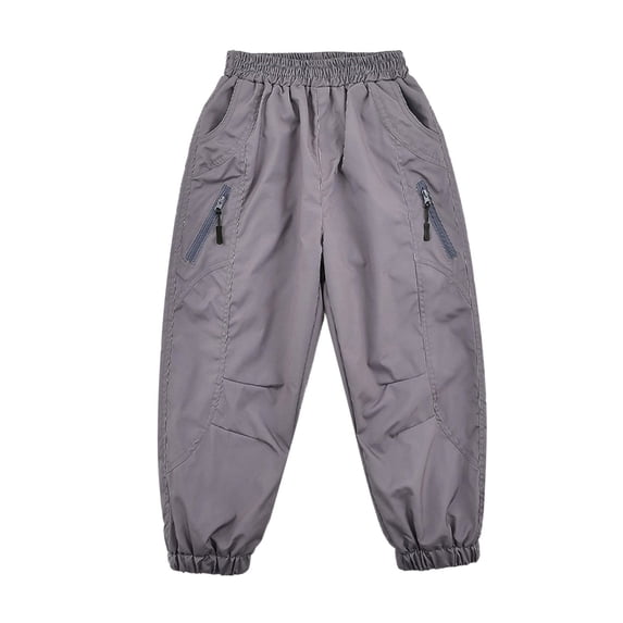 SJLDQY Boys Waterproof Hiking Pants Active Outdoor Joggers Elastic Waist Trousers with Pockets