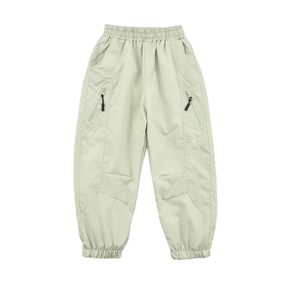 SJLDQY Boys Waterproof Hiking Pants Active Outdoor Joggers Elastic Waist Trousers with Pockets