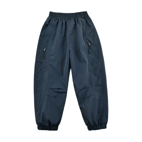 SJLDQY Boys Waterproof Hiking Pants Active Outdoor Joggers Elastic Waist Trousers with Pockets