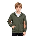 thumbnail image 1 of SJLDQY Boys Zip Up Hoodie Arm Zippers Dialysis Hooded Sweatshirts Fall Winter Casual Fleece Hoodies with Pocket, 1 of 6