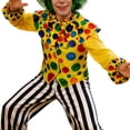 thumbnail image 1 of SJLDQY Carnival Mens Clown Dress Up Funny Dot Vest Collar Outfits Party Stage Performance Clothes Set, 1 of 9