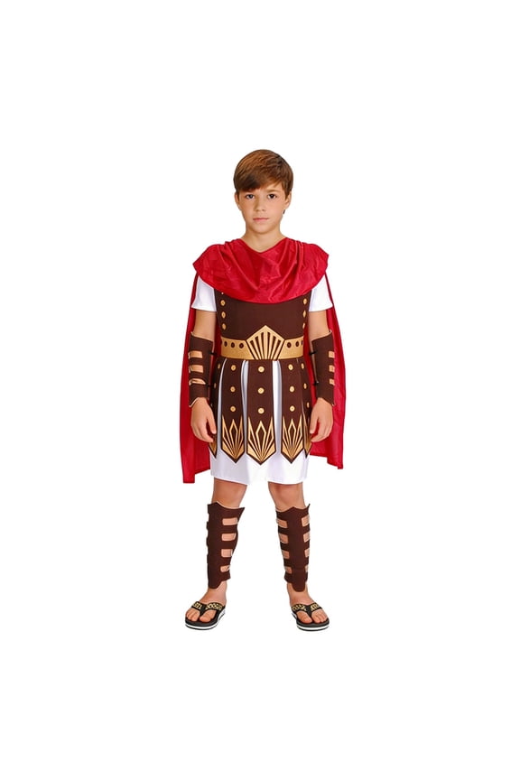 Carnival Toddler Girls Roman Knight Dress Up Retro Robe With Headwear Outfits Party Stage Performance Clothes Set