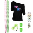thumbnail image 1 of SJLDQY Carnival Womens 70S 80S Disco Dress Up Fahsion Tops With Headwear Outfits Party Stage Performance Clothes Set, 1 of 2