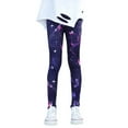 thumbnail image 1 of SJLDQY Child Girls Leggings Stretchy Leggings for Girls Floral Print High Waist Kids Fall Winter Yoga Workout Tights, 1 of 3