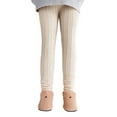 thumbnail image 1 of SJLDQY Child Girls Leggings Thick Thermal Leggings for Girls Solid Color Ribbed High Waist Kids Fall Winter Warm Tights, 1 of 4