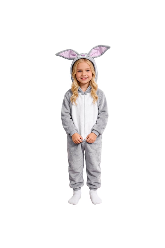 Easter Toddler Girls White Bunny Dress Up Cute Romper With Rabbit Headwear Outfits Party Stage Performance Clothes Set