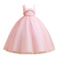 thumbnail image 1 of SJLDQY Flower Girls Maxi Dress Sleeveless Tulle Princess Dress Bridesmaid Wedding Pageant Party Formal Gowns, 1 of 6
