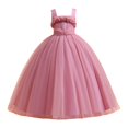 thumbnail image 1 of SJLDQY Flower Girls Maxi Dress Sleeveless Tulle Princess Dress Bridesmaid Wedding Pageant Party Formal Gowns, 1 of 6