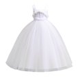 thumbnail image 1 of SJLDQY Flower Girls Maxi Dress Sleeveless Tulle Princess Dress Bridesmaid Wedding Pageant Party Formal Gowns, 1 of 6