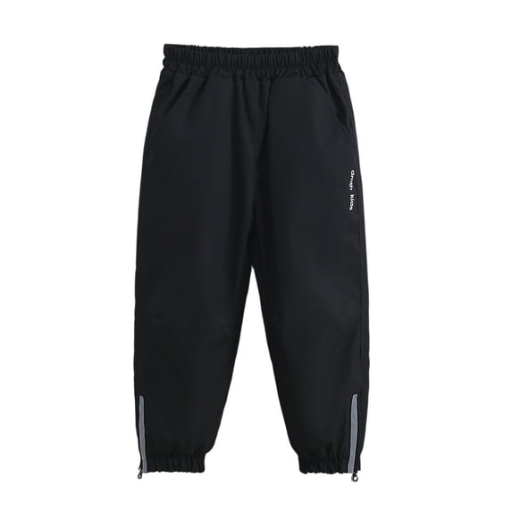 SJLDQY Girls Cargo Pants Waterproof Outdoor Joggers Elastic Waist Sweatpants
