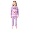thumbnail image 1 of SJLDQY Girls Flannel Pajama Sets Fuzzy Long Sleeve Cute Graphic Tops Pants 2 Piece Pjs Sets Winter Sleepwear Warm Loungewear Sets for Girls, 1 of 3