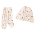 thumbnail image 1 of SJLDQY Girls Flannel Pajamas Long Sleeve Shirt and Pants 2 Piece Pj Sets Winter Sleepwear Warm Loungewear Sets for Girls, 1 of 3