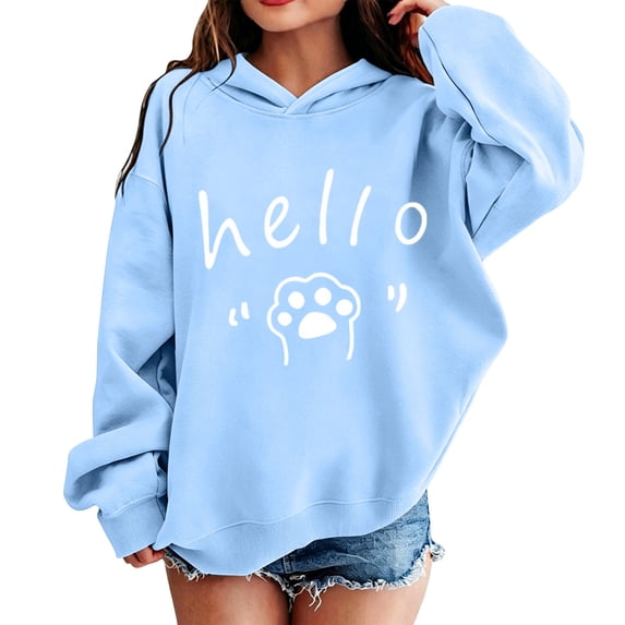 SJLDQY Girls Hoodies Casual Hooded Sweatshirt Long Sleeve Cute Graphic Pullover Tops Size 4-5 Years