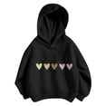 thumbnail image 1 of SJLDQY Girls Hoodies Casual Hooded Sweatshirt Long Sleeve Love-themed Graphic Pullover Tops Size 4-5 Years, 1 of 4