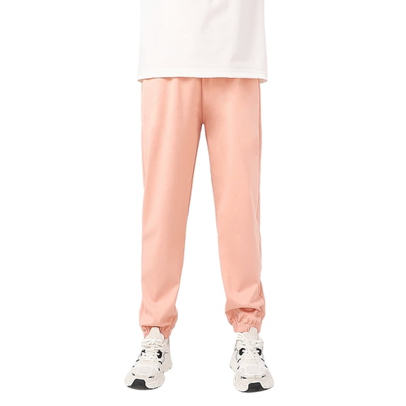 SJLDQY Girls Sweatpants Elastic Waist Casual Joggers for Girls Soft Solid Color Athletic Trousers