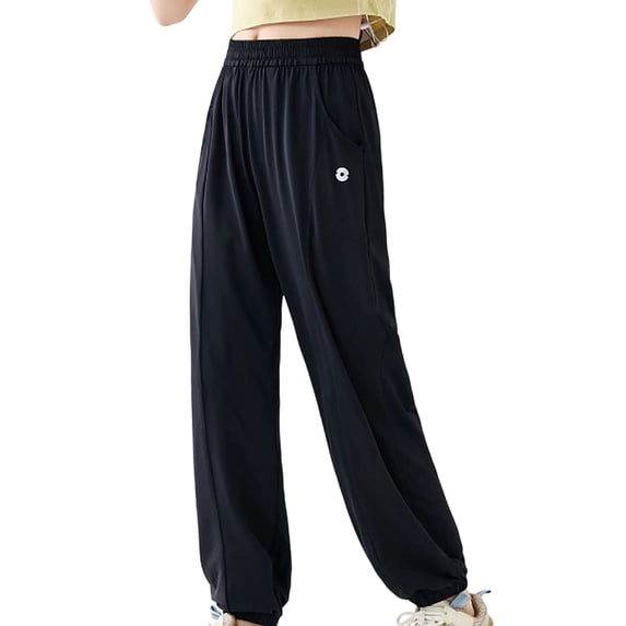 SJLDQY Girls Sweatpants Lightweight Soft Athletic Joggers for Girls Solid-color Casual Sweat Pants with Pockets