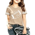 thumbnail image 1 of SJLDQY Girls T-Shirts Football Graphic Tees for Girls Short Sleeve Crewneck T Shirts Casual Soft Summer Tops, 1 of 3