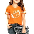 thumbnail image 1 of SJLDQY Girls T-Shirts Football Graphic Tees for Girls Short Sleeve Crewneck T Shirts Casual Soft Summer Tops, 1 of 3