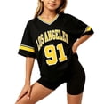 thumbnail image 1 of SJLDQY Girls T-Shirts Short Sleeve V-Neck Y2K T Shirts for Girls Number Graphic Tees Casual Athletic Loose Tops, 1 of 4