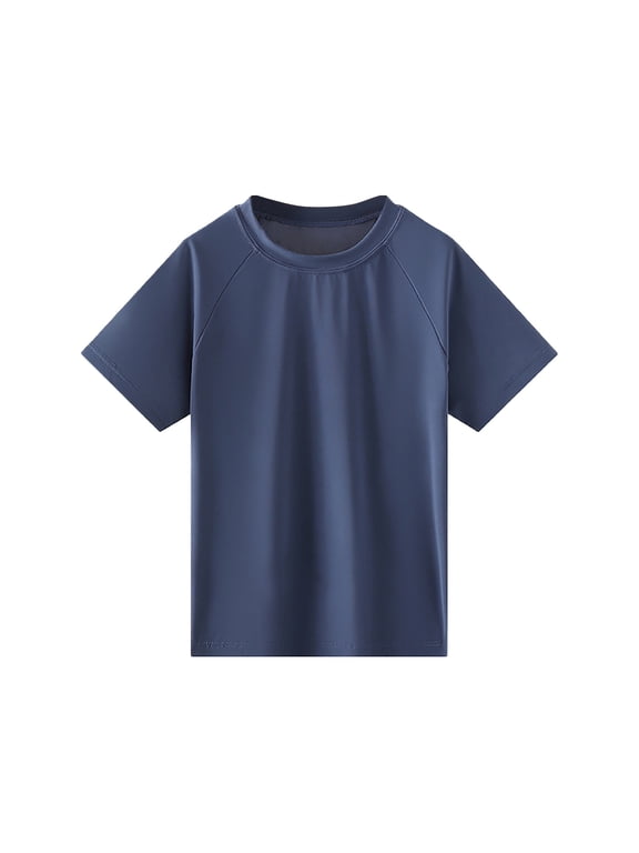 Girls T-Shirts UPF 50 Rash Guard Swim Tees for Girls Short Sleeve Sun Protection SPF Beach T Shirts Quick Dry Summer Tops