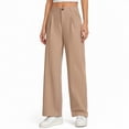 thumbnail image 1 of SJLDQY Girls Uniform Pants Pull-On Straight Fit Trousers Elastic Waist Pants with Pockets, 1 of 7