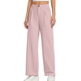 thumbnail image 1 of SJLDQY Girls Uniform Pants Pull-On Straight Fit Trousers Elastic Waist Pants with Pockets, 1 of 9