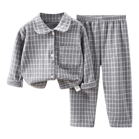 SJLDQY Girls Winter Pajama Sets Long Sleeve Button Down Shirt and Pants Sleepwear Soft Fuzzy 2 Piece Pjs Sets for Girls