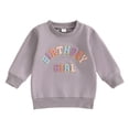 thumbnail image 1 of SJLDQY Girls and Toddlers' Sweatshirts Letter Graphic Relax-fit Pullover Tops Long Sleeve Crew Neck Sweatshirt Size 0-6 Months, 1 of 6