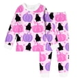 thumbnail image 1 of SJLDQY Halloween Pajamas for Girls Long Sleeve Shirts Pants 2 Piece Pj Sets Hallowmas Printed Sleepwear Warm Loungewear Sets, 1 of 3