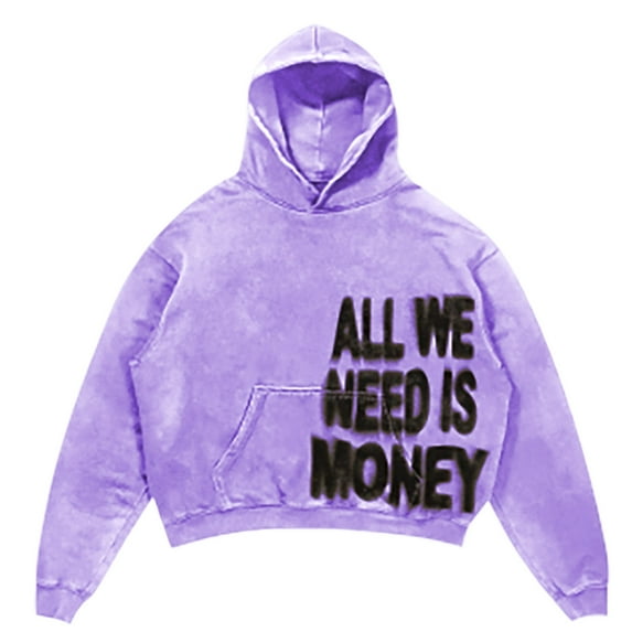 SJLDQY Hoodies for Men Casual Pullover Hooded Sweatshirts for Men Streetwear Hip Hop Letter Graphic Y2K Fall Winter Hoodie With Pocket