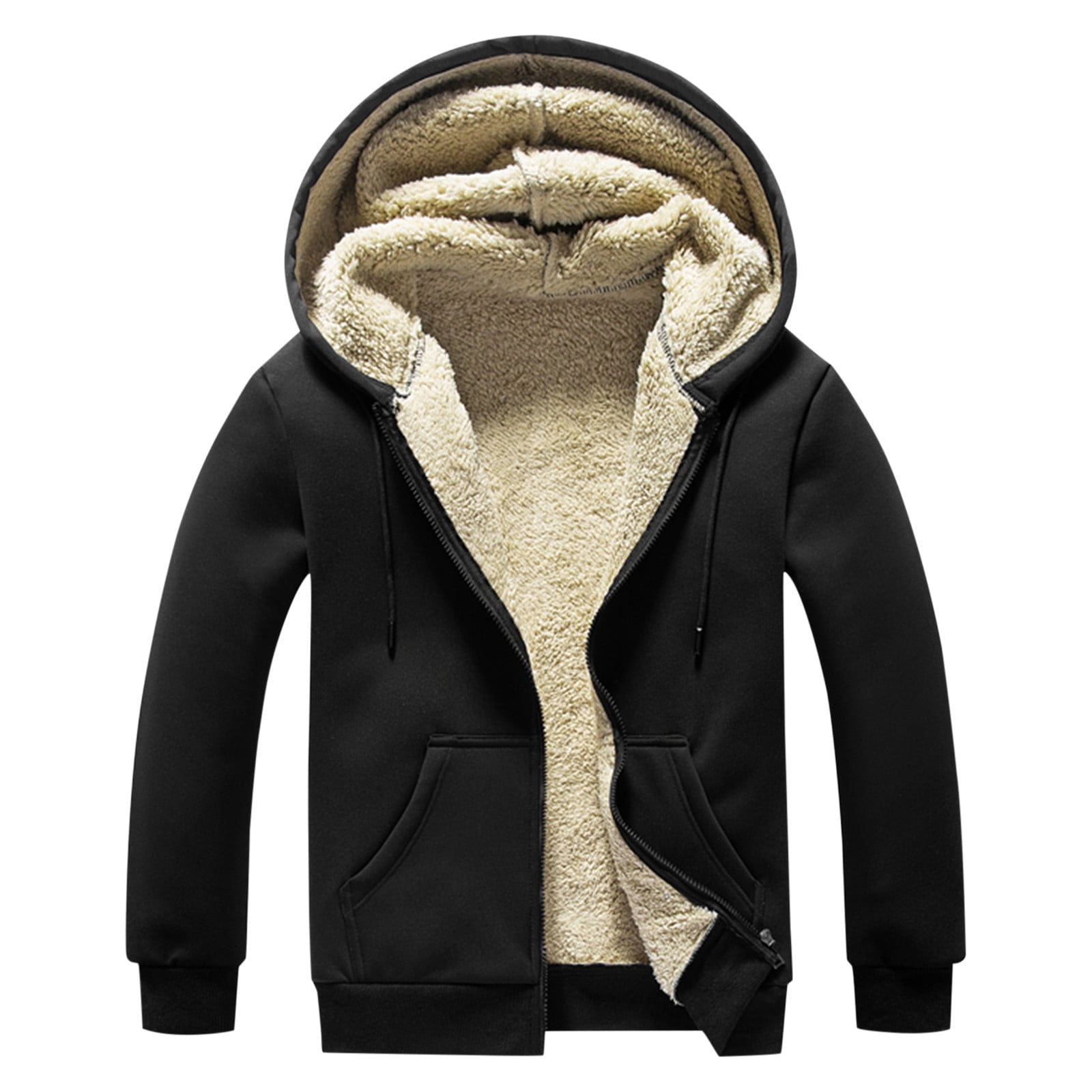 SJLDQY Hoodies for Men Fleece Thick Pullover Hooded Sweatshirts for Men ...