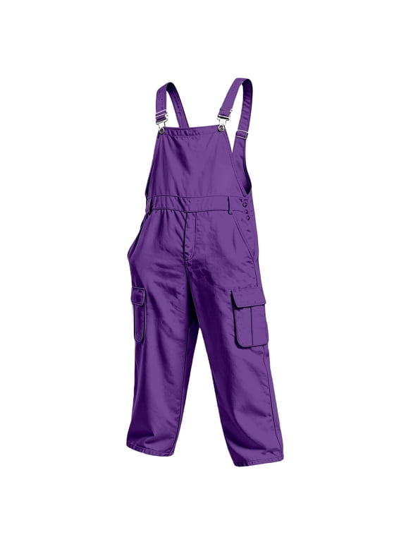 Men's Bib Overall Adjustable Straps Denim Overalls for Men Fall Winter Outdoor Casual Utility Workwear with Pockets