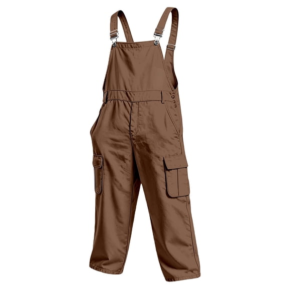 SJLDQY Men's Bib Overall Adjustable Straps Denim Overalls for Men Fall Winter Outdoor Casual Utility Workwear with Pockets