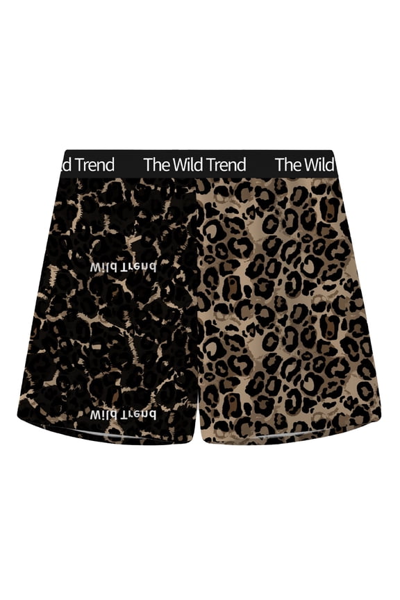 Men's Underwear Boxer Briefs Patchwork Leopard Graphic Boxer Briefs for Men Soft Breathable Boxer Shorts for Men