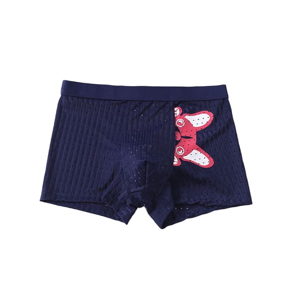 SJLDQY Men's Underwear Briefs Casual Graphic Ice Silk Boxer Briefs for Men Soft Breathable Athletic Boxer Shorts for Men