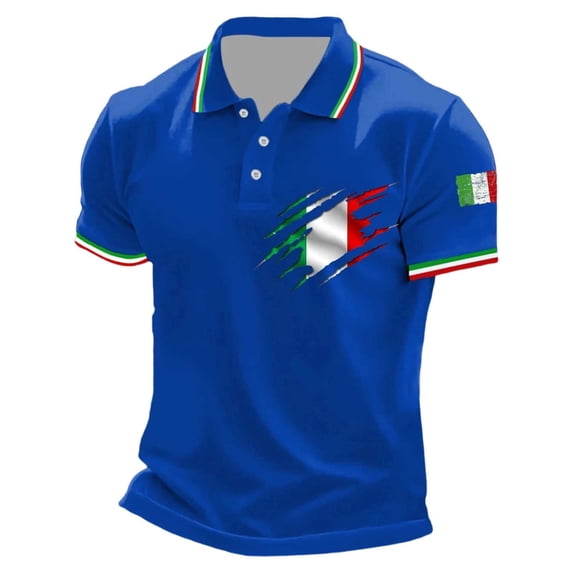 SJLDQY Mens 2026 Italy Soccer Polo Shirts Short Sleeve International Football Shirts for Men Italian Flag Graphic Lightweight Summer Workout Golf Shirts
