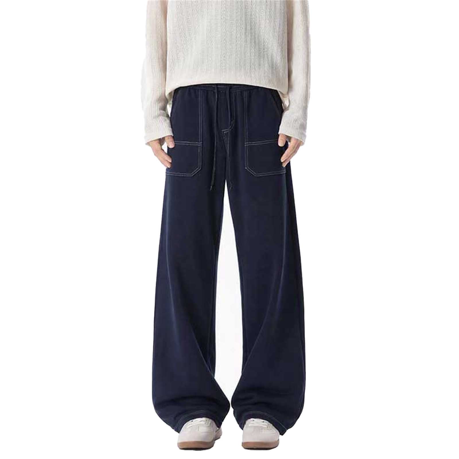 SJLDQY Mens Baggy Sweatpants Straight Leg Y2K Sweat Pants for Men Fall ...