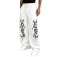 thumbnail image 1 of SJLDQY Mens Baggy Sweatpants Straight Leg Y2K Sweat Pants for Mens Fall Trendy Streetwear Elastic Waist Drawstring Casual Trousers with Pockets, 1 of 4