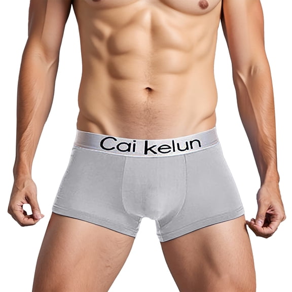 SJLDQY Mens Boxer Briefs Letter Graphic Sports Boxer Briefs for Men Soft Breathable Athletic Boxer Shorts for Men