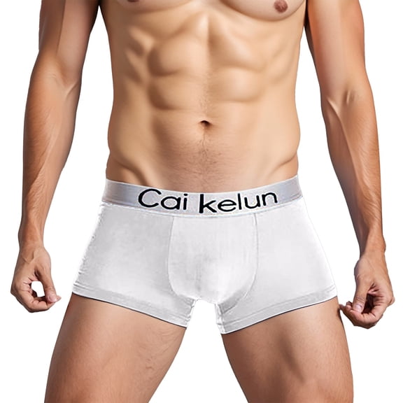 SJLDQY Mens Boxer Briefs Letter Graphic Sports Boxer Briefs for Men Soft Breathable Athletic Boxer Shorts for Men