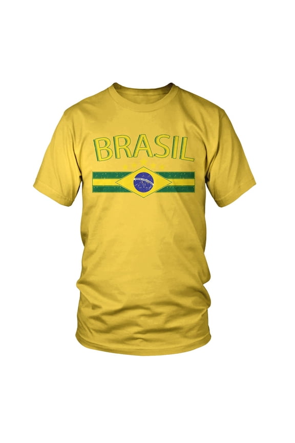 Mens Brazil Soccer T-Shirts Short Sleeve International Football T Shirts for Men Crew Neck Graphic Casual Workout Tee Tops