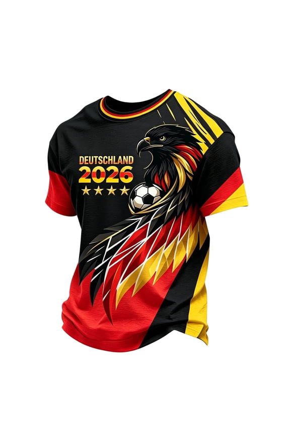 Mens Germany Soccer Tshirts Short Sleeve International Football T-Shirts for Men Casual Crew Neck Germany Graphic Soft Athletic Tops