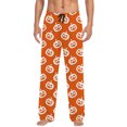 thumbnail image 1 of SJLDQY Mens Halloween Pajamas Pants Wide Leg Pjs Trousers for Men Hallowmas Pumpkin Ghost Elastic Waist Homewear Loungewear With Pocket, 1 of 6