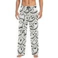 thumbnail image 1 of SJLDQY Mens Halloween Pajamas Pants Wide Leg Pjs Trousers for Men Hallowmas Pumpkin Ghost Elastic Waist Homewear Loungewear With Pocket, 1 of 6