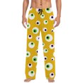 thumbnail image 1 of SJLDQY Mens Halloween Pajamas Pants Wide Leg Pjs Trousers for Men Hallowmas Pumpkin Ghost Elastic Waist Homewear Loungewear With Pocket, 1 of 6