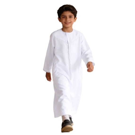 SJLDQY Muslim Robe For Baby Boys Traditional Elegant Abaya Thobe Funny Stage Performance Clothes